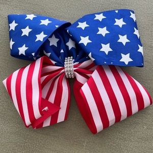 Jojo Siwa Patriotic American Red White & Blue Bow